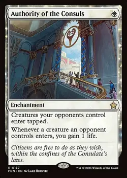 Magic The Gathering MTG AUTHORITY OF THE CONSULS Foundations NM Near Mint - Image 1