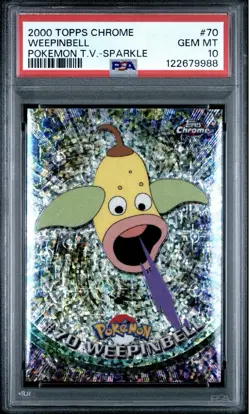 Pokemon Topps Chrome Weepinbell Sparkle #70 PSA 10 Gem Mint - Image 1