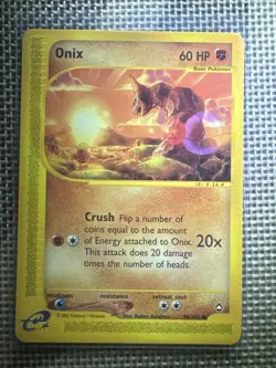 Onix 98/147 Aquapolis 2002 Pokemon Card TCG Vintage E-Reader Non-Holo LP - Image 1