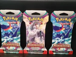 Pokemon Scarlet & Violet Paldea Evolved Chien-Pao Sleeved Booster 3 Packs Sealed - Image 1