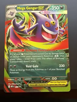 Mega Gengar ex 073 Mega Evolution Promo Holo Pokemon TCG Ultra Rare Card - Image 1