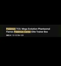 Pokemon Center Phantasmal Flames Elite Trainer Box Confirmed Preorder New Sealed - Image 2