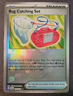 Pokemon Bug Catching Set 102/131 Prismatic Evolutions Poke Ball Reverse Holo NM - Image 1