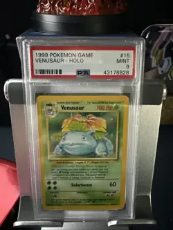 1999 POKEMON BASE SET UNLIMITED #15 VENUSAUR-HOLO PSA 9 - Image 1
