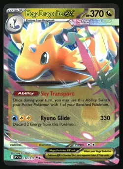 MEGA DRAGONITE EX 152/217 DOUBLE RARE ASCENDED HEROES POKEMON HOLO NEAR MINT - Image 1