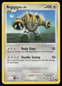 Regigigas 4/17 Rare POP Series 9 Pokemon Moderately Played - Image 1