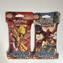 Pokemon XY Steam Siege Sealed Booster Pack Lot 2 Volcanion Genesect 2016 - Image 1