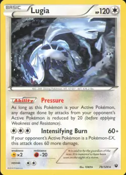 Lugia 78/124 Rare Fates Collide Pokemon NM/M - Image 1