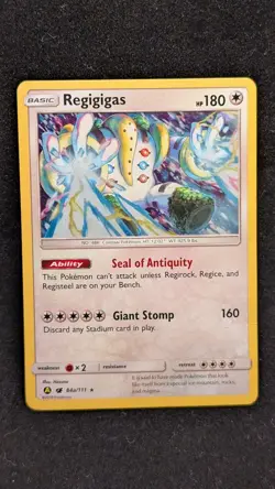 Regigigas 084A/111 - Crimson Invasion Alternate Art Holo DAMAGED Pokemon TCG - Image 1