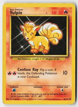 Pokemon Vulpix - 68/102 - Common Base Set Unlimited MP - Image 1