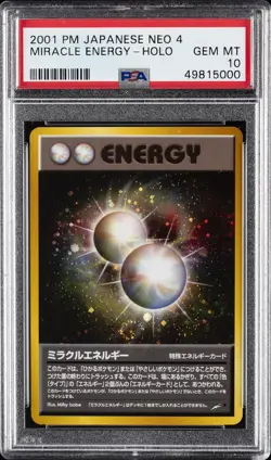 2001 POKEMON JPN NEO 4 MIRACLE ENERGY-HOLO PSA 10 - Image 1