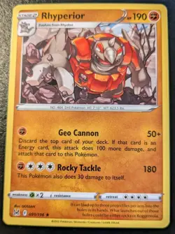 Rhyperior 091/196 Rare Sword & Shield: Lost Origin Pokemon TCG - Image 1