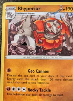 Rhyperior 091/196 Rare Sword & Shield: Lost Origin Pokemon TCG - Image 2