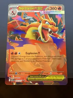 Mega Charizard Y ex 022/217 Ascended Heroes Double Rare Holofoil Pokemon - Image 1
