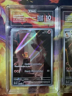 2023 Pokemon SV 151 Set 168/165 Charmander Illustration Rare TAG 10 - Image 1