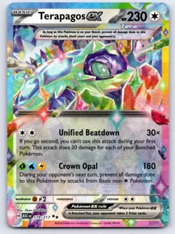 Terapagos ex 179/217 Double Rare Ascended Heroes Pokemon Holo Near Mint - Image 1