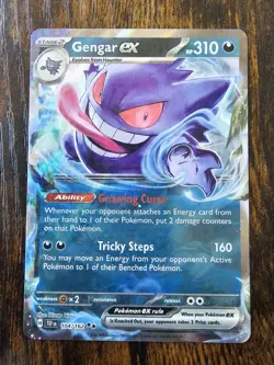 Pokemon TCG Gengar ex- Double Rare Holo 104/162 Near Mint - Image 1