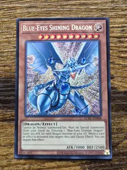 Blue-Eyes Shining Dragon LCKC-EN008 Secret Rare Yugioh Unlimited Edition Mint - Image 1
