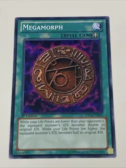 Yugioh - Megamorph x 3 - 1st Edition NM - Plus Free Holo Card - A - Image 2