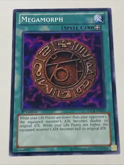 Yugioh - Megamorph x 3 - 1st Edition NM - Plus Free Holo Card - A - Image 3