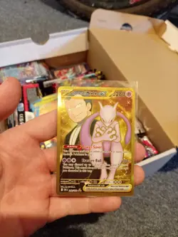 Pokemon TCG Gold Team Rocket's Mewtwo EX 240/182 Destined Rivals - Image 1