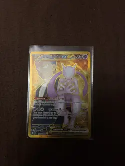 Pokemon TCG Gold Team Rocket's Mewtwo EX 240/182 Destined Rivals - Image 1