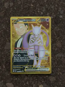 Pokemon TCG Gold Team Rocket's Mewtwo EX 240/182 Destined Rivals - Image 1