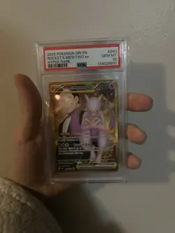 Pokemon PSA 10 Team Rocket's Mewtwo ex Gold 240/182 Destined Rivals GEM 💎 MINT - Image 1