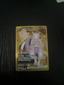 Pokemon TCG Gold Team Rocket's Mewtwo EX 240/182 Destined Rivals - Image 3