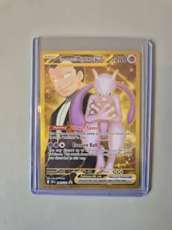 Pokemon TCG Gold Team Rocket's Mewtwo EX 240/182 Destined Rivals - Image 4