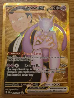Pokemon TCG Gold Team Rocket's Mewtwo EX 240/182 Destined Rivals - Image 3