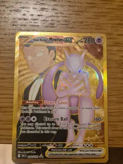 Pokemon TCG Gold Team Rocket's Mewtwo EX 240/182 Destined Rivals - Image 4