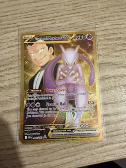 Pokemon TCG Gold Team Rocket's Mewtwo EX 240/182 Destined Rivals - Image 1