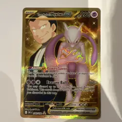 Team Rocket's Mewtwo ex 240/182 Hyper Rare Gold - Destined Rivals - Pokemon TCG - Image 1