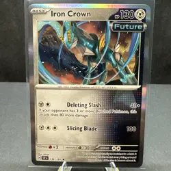 Iron Crown Rare SV08 Surging Sparks 132/191 Holo TCG Pokemon Card NM - Image 1