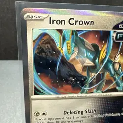 Iron Crown Rare SV08 Surging Sparks 132/191 Holo TCG Pokemon Card NM - Image 3