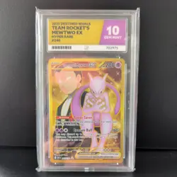 ACE 10 Team Rocket's Mewtwo Ex Hyper Rare Destined Rivals Pokemon Card 240/182 - Image 2