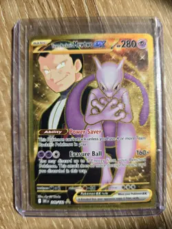 2025 Pokemon Destined Rivals Team Rocket's Mewtwo ex #240/182 - Image 1