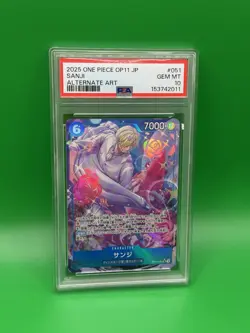2025 One Piece Sanji OP11-051 JP Foil Alternate Art PSA 10 - Image 1