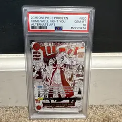 Bandai One Piece CCG Come On!! We'll Fight You!! PRB02 #020 Alt Art Foil PSA 10 - Image 1