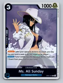 Ms. All Sunday OP01-079 Romance Dawn Rare Foil Near Mint - Pre-Errata - Image 1