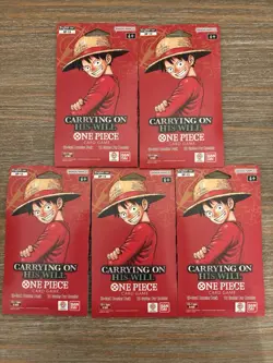 Bandai One Piece OP-13 Carrying On His Will English Lot Of 5 Sealed Booster Pack - Image 1