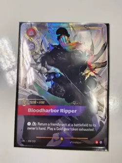 Riftbound Pyke Legend Bloodharbor Ripper Foil Card 228/219 Overnumber - Image 1