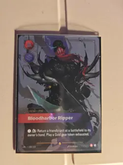 Riftbound Pyke Legend Bloodharbor Ripper Foil Card 228/219 Overnumber - Image 3