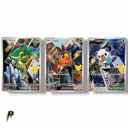 Pokemon First Partner Illustration Collection Series 2 Unova Starters Set NM - Image 1