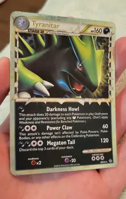 Pokemon TCG Tyranitar Prime Unleashed Holo Card 2010 88/95 - MP - Image 1