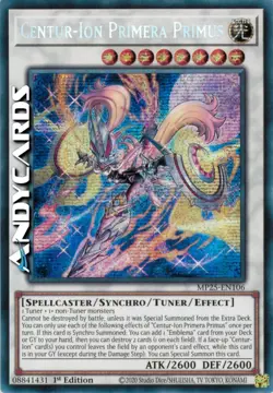 CENTUR-ION PRIMERA PRIMUS • Segreta Prismatica SP • MP25 EN106 • 1Ed • Yugioh! - Image 1