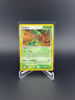 Sceptile 4/17 Holo Rare POP Series 1 Pokemon Card NP MINT!! SWIRL!!! - Image 1