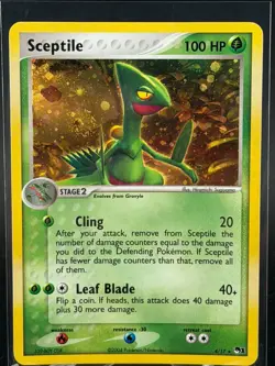 Sceptile 4/17 Holo Rare POP Series 1 Pokemon Card NP MINT!! SWIRL!!! - Image 2
