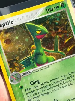 Sceptile 4/17 Holo Rare POP Series 1 Pokemon Card NP MINT!! SWIRL!!! - Image 3